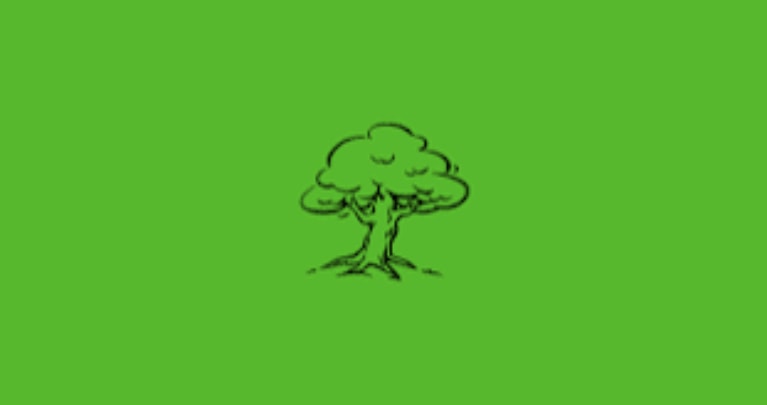Arbor Day green tree line drawing
